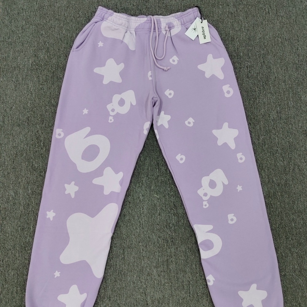 Sp5der purple sweats